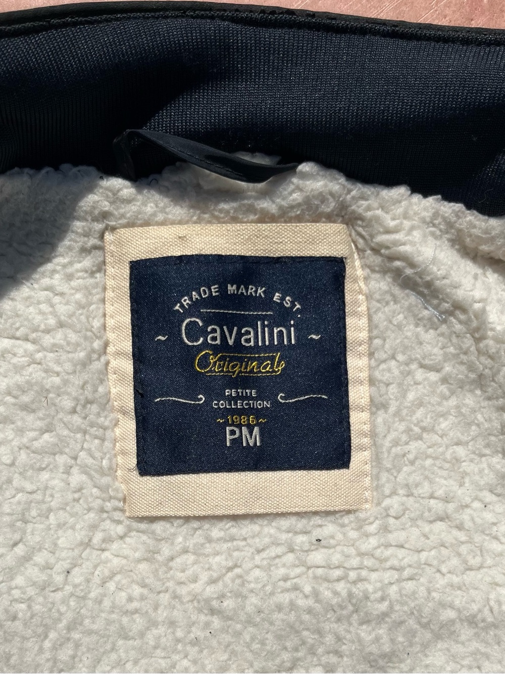 Cavalini Quilted Navy Utility Jacket with Brown Elbow Patches - Picture 5 of 9